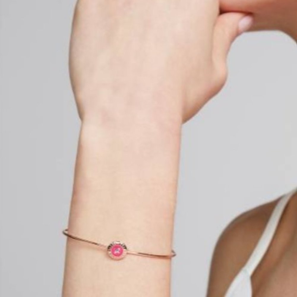 Ted Baker Elvas PINK ROSE GOLD MINI Button Cuff - Picture 2 of 3